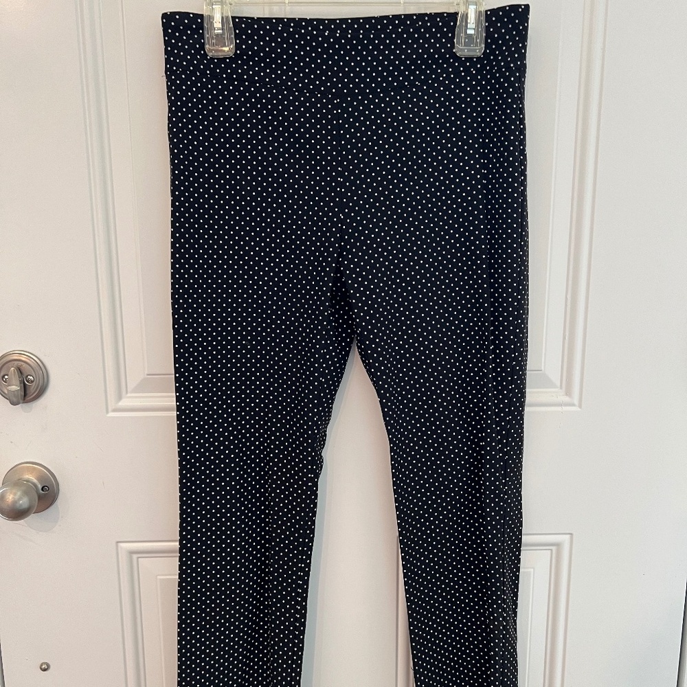 Black Pants with White Polka Dots Size 8